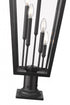 Z-Lite Gannon 5 Light Outdoor Pier Mounted Fixture in Black Finish Model: 5008PHXXLR-533PM-BK