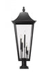 Z-Lite Gannon 5 Light Outdoor Pier Mounted Fixture in Black Finish Model: 5008PHXXLR-533PM-BK