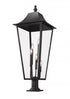Z-Lite Gannon 5 Light Outdoor Pier Mounted Fixture in Black Finish Model: 5008PHXXLR-533PM-BK