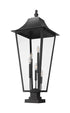 Z-Lite Gannon 5 Light Outdoor Pier Mounted Fixture in Black Finish Model: 5008PHXXLS-SQPM-BK