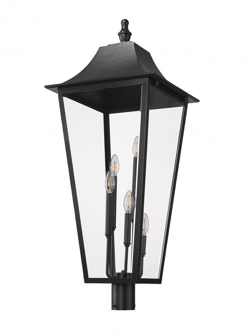 Z-Lite Gannon 5 Light Outdoor Post Mount Fixture in Black Finish Model: 5008PHXXLR-BK