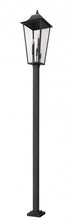 Z-Lite Gannon 5 Light Outdoor Post Mount Fixture in Black Finish Model: 5008PHXXLS-536P-BK