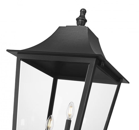 Z-Lite Gannon 5 Light Outdoor Post Mount Fixture in Black Finish Model: 5008PHXXLS-536P-BK