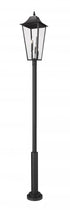Z-Lite Gannon 5 Light Outdoor Post Mounted Fixture in Black Finish Model: 5008PHXXLR-5010P-BK