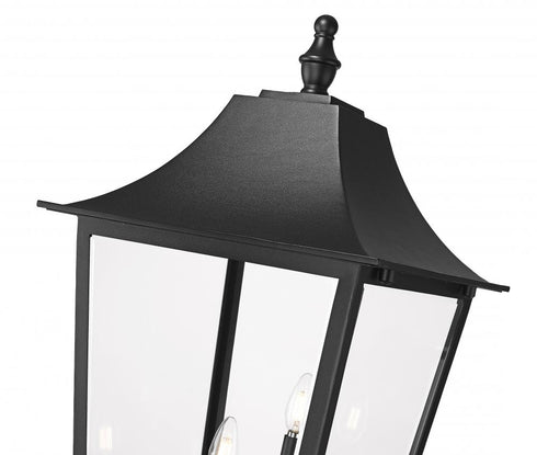 Z-Lite Gannon 5 Light Outdoor Post Mounted Fixture in Black Finish Model: 5008PHXXLR-5010P-BK