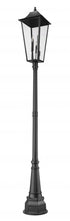 Z-Lite Gannon 5 Light Outdoor Post Mounted Fixture in Black Finish Model: 5008PHXXLR-564P-BK