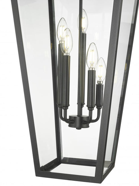 Z-Lite Gannon 5 Light Outdoor Wall Light in Black Finish Model: 5008XXL-BK