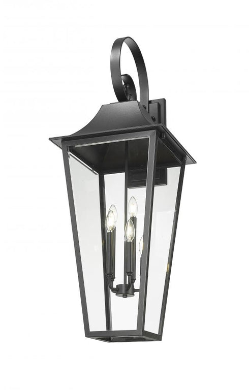 Z-Lite Gannon 5 Light Outdoor Wall Light in Black Finish Model: 5008XXL-BK