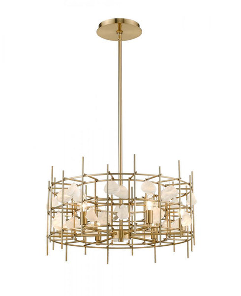Z-Lite Garroway 6 Light Chandelier in Aged Brass Finish Model: 4007-24AGBR