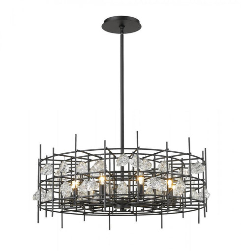 Z-Lite Garroway 9 Light Chandelier in Aged Brass Finish Model: 4007-32AGBR