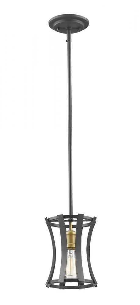 Z-Lite Geist 1 Light Pendant in Bronze Gold Finish Model: 446MP6-BZGD