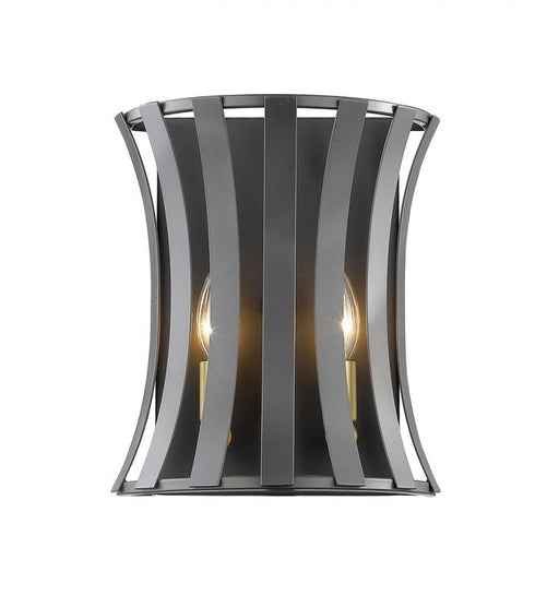 Z-Lite Geist 2 Light Wall Sconce in Bronze Gold Finish Model: 446-2S-BZGD