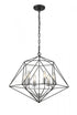 Z-Lite Geo 6 Light Chandelier in Matte Black + Chrome Finish Model: 918-22MB-CH