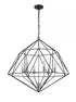 Z-Lite Geo 6 Light Chandelier in Matte Black + Chrome Finish Model: 918-30MB-CH