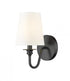 Z-Lite Gianna 1 Light Wall Sconce in Matte Black Finish Model: 7509-1S-MB