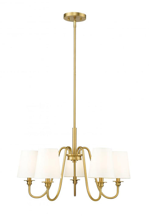 Z-Lite Gianna 5 Light Chandelier in Matte Black Finish Model: 7509-5-26MB
