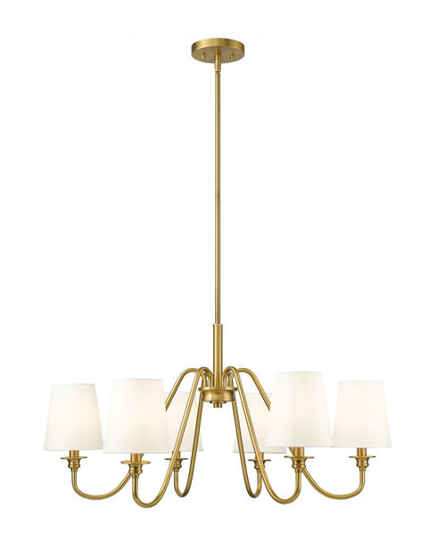 Z-Lite Gianna 6 Light Chandelier in Matte Black Finish Model: 7509-6-32MB