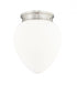 Z-Lite Gideon 1 Light Flush Mount in Brushed Nickel Finish Model: 1945F12-BN
