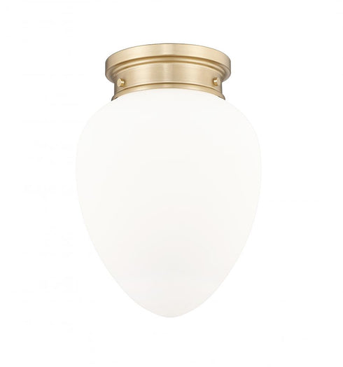 Z-Lite Gideon 1 Light Flush Mount in Brushed Nickel Finish Model: 1945F9-BN