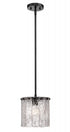 Z-Lite Glacier 1 Light Pendant in Matte Black Finish Model: 1943P8-MB
