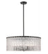 Z-Lite Glacier 10 Light Chandelier in Matte Black Finish Model: 1943P26-MB