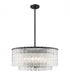 Z-Lite Glacier 10 Light Pendant in Matte Black Finish Model: 1943P26-2-MB