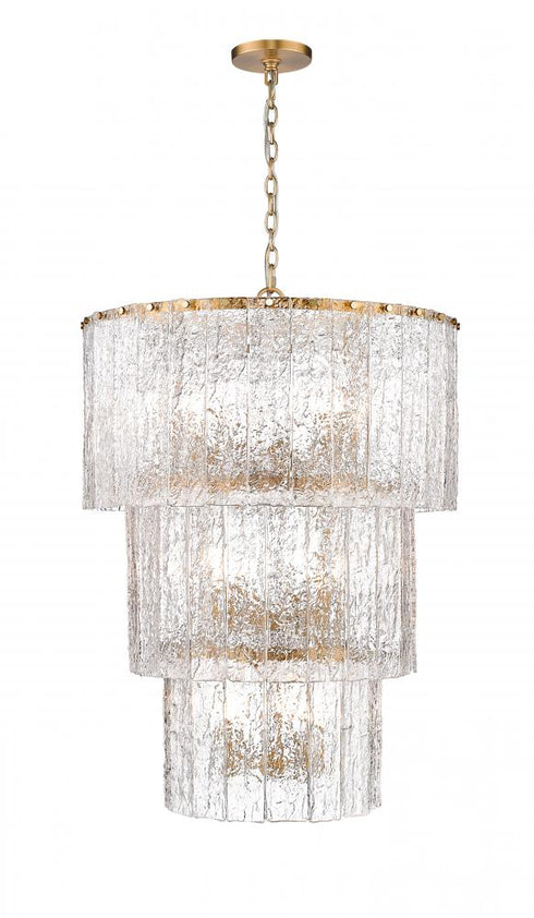 Z-Lite Glacier 12 Light Chandelier in Matte Black Finish Model: 1943-36MB