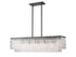 Z-Lite Glacier 5 Light Linear Chandelier in Matte Black Finish Model: 1943-42L-MB