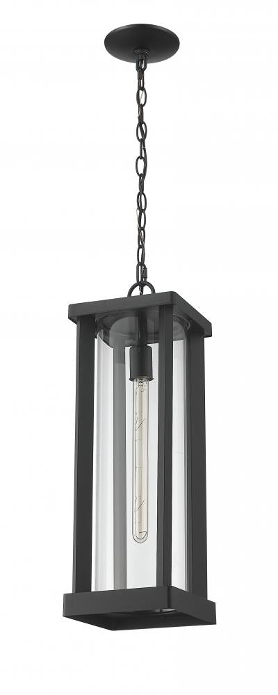 Z-Lite Glenwood 1 Light Outdoor Chain Mount Ceiling Fixture in Black Finish Model: 586CHB-BK