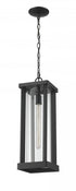 Z-Lite Glenwood 1 Light Outdoor Chain Mount Ceiling Fixture in Black Finish Model: 586CHB-BK