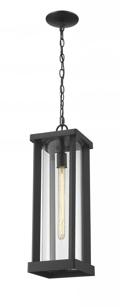 Z-Lite Glenwood 1 Light Outdoor Chain Mount Ceiling Fixture in Black Finish Model: 586CHB-BK