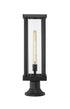 Z-Lite Glenwood 1 Light Outdoor Pier Mounted Fixture in Black Finish Model: 586PHBR-553PM-BK