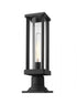 Z-Lite Glenwood 1 Light Outdoor Pier Mounted Fixture in Black Finish Model: 586PHMR-533PM-BK