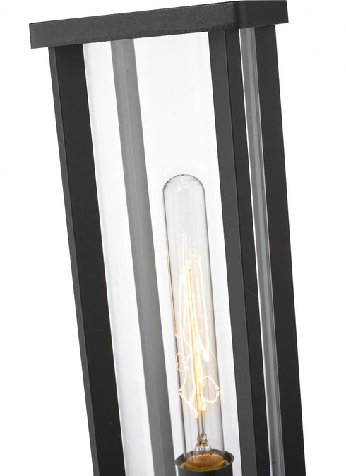 Z-Lite Glenwood 1 Light Outdoor Pier Mounted Fixture in Black Finish Model: 586PHMR-533PM-BK