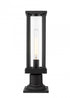 Z-Lite Glenwood 1 Light Outdoor Pier Mounted Fixture in Black Finish Model: 586PHMR-533PM-BK
