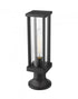 Z-Lite Glenwood 1 Light Outdoor Pier Mounted Fixture in Black Finish Model: 586PHMR-553PM-BK