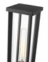 Z-Lite Glenwood 1 Light Outdoor Pier Mounted Fixture in Black Finish Model: 586PHMS-SQPM-BK