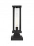 Z-Lite Glenwood 1 Light Outdoor Pier Mounted Fixture in Black Finish Model: 586PHMS-SQPM-BK