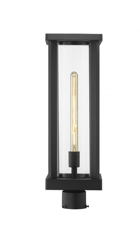 Z-Lite Glenwood 1 Light Outdoor Post Mount Fixture in Black Finish Model: 586PHBR-BK