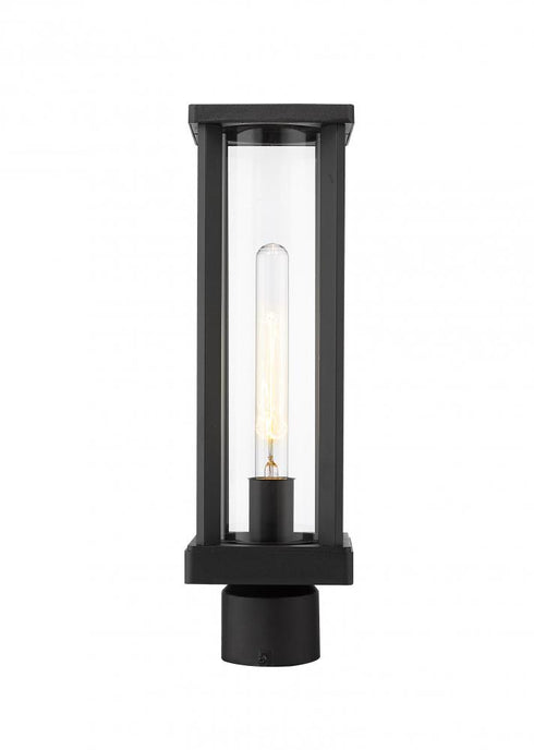 Z-Lite Glenwood 1 Light Outdoor Post Mount Fixture in Black Finish Model: 586PHMR-BK