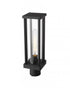 Z-Lite Glenwood 1 Light Outdoor Post Mount Fixture in Black Finish Model: 586PHMR-BK