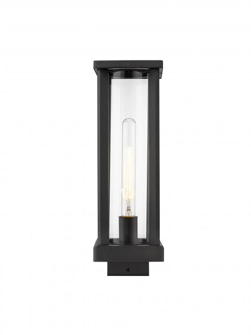 Z-Lite Glenwood 1 Light Outdoor Post Mount Fixture in Black Finish Model: 586PHMS-BK
