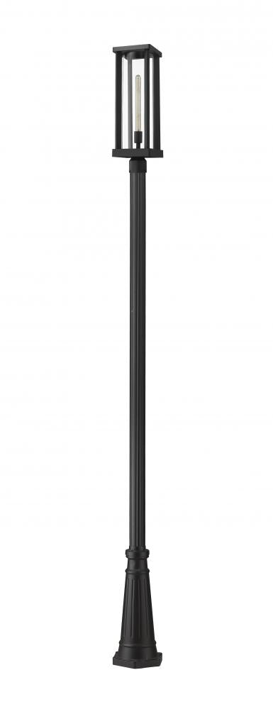 Z-Lite Glenwood 1 Light Outdoor Post Mounted Fixture in Black Finish Model: 586PHBR-519P-BK