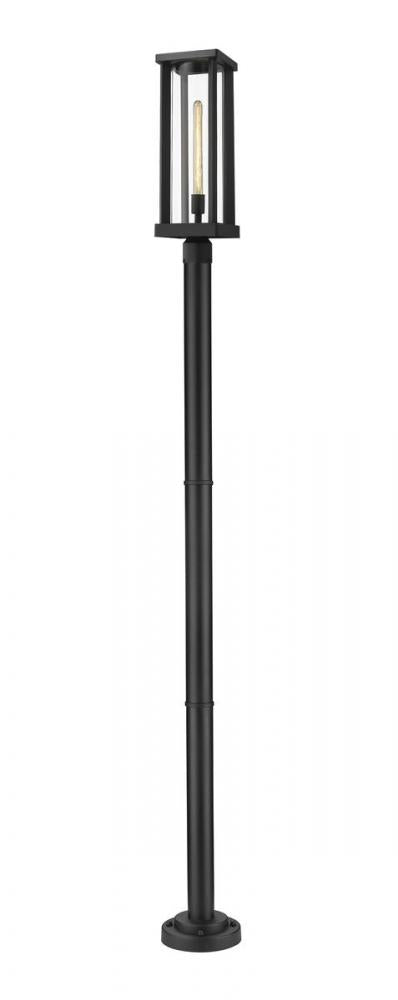 Z-Lite Glenwood 1 Light Outdoor Post Mounted Fixture in Black Finish Model: 586PHBR-567P-BK