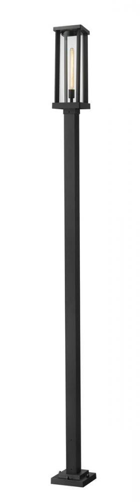 Z-Lite Glenwood 1 Light Outdoor Post Mounted Fixture in Black Finish Model: 586PHBS-536P-BK