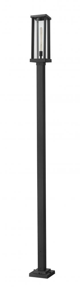 Z-Lite Glenwood 1 Light Outdoor Post Mounted Fixture in Black Finish Model: 586PHBS-536P-BK