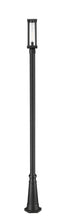 Z-Lite Glenwood 1 Light Outdoor Post Mounted Fixture in Black Finish Model: 586PHMR-519P-BK