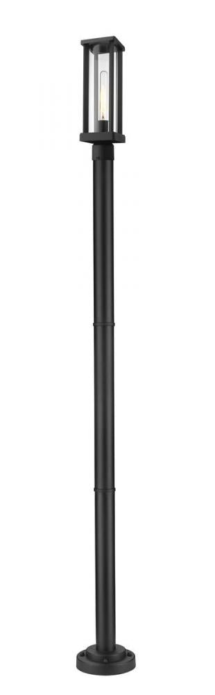 Z-Lite Glenwood 1 Light Outdoor Post Mounted Fixture in Black Finish Model: 586PHMR-567P-BK