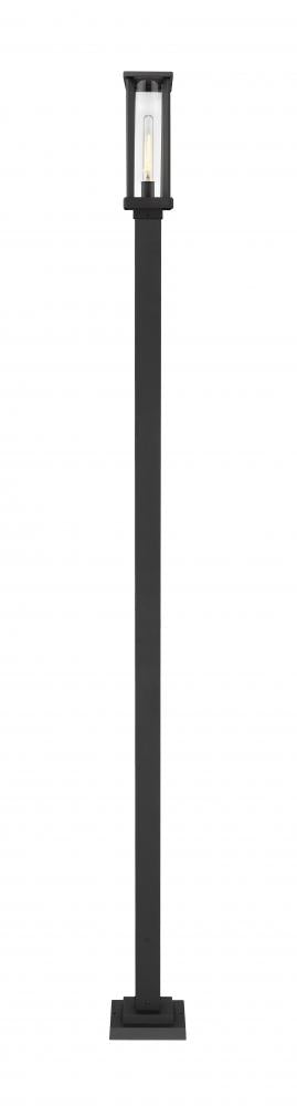 Z-Lite Glenwood 1 Light Outdoor Post Mounted Fixture in Black Finish Model: 586PHMS-536P-BK