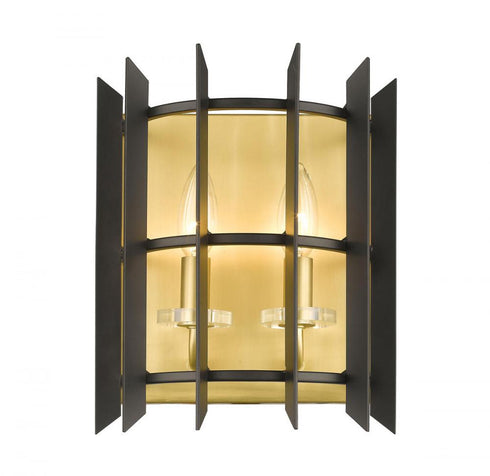 Z-Lite Haake 2 Light Wall Sconce in Chrome Finish Model: 338-2S-MB+CH